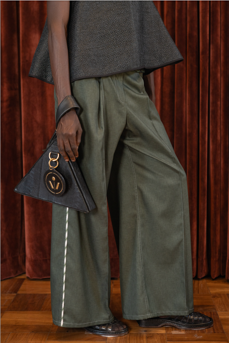 Emerald City Trapeze Pants in Suiting