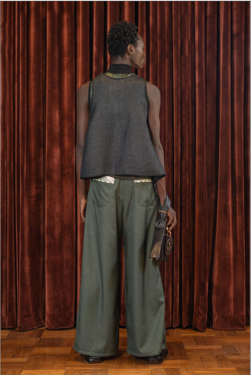 Emerald City Trapeze Pants in Suiting