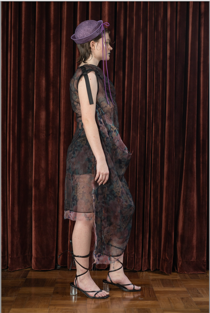 Nocturne Kobi Bloom Drape Dress in Couture Silk Organza