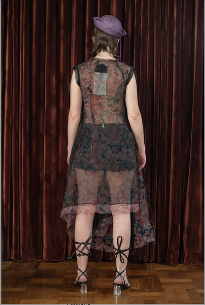 Nocturne Kobi Bloom Drape Dress in Couture Silk Organza