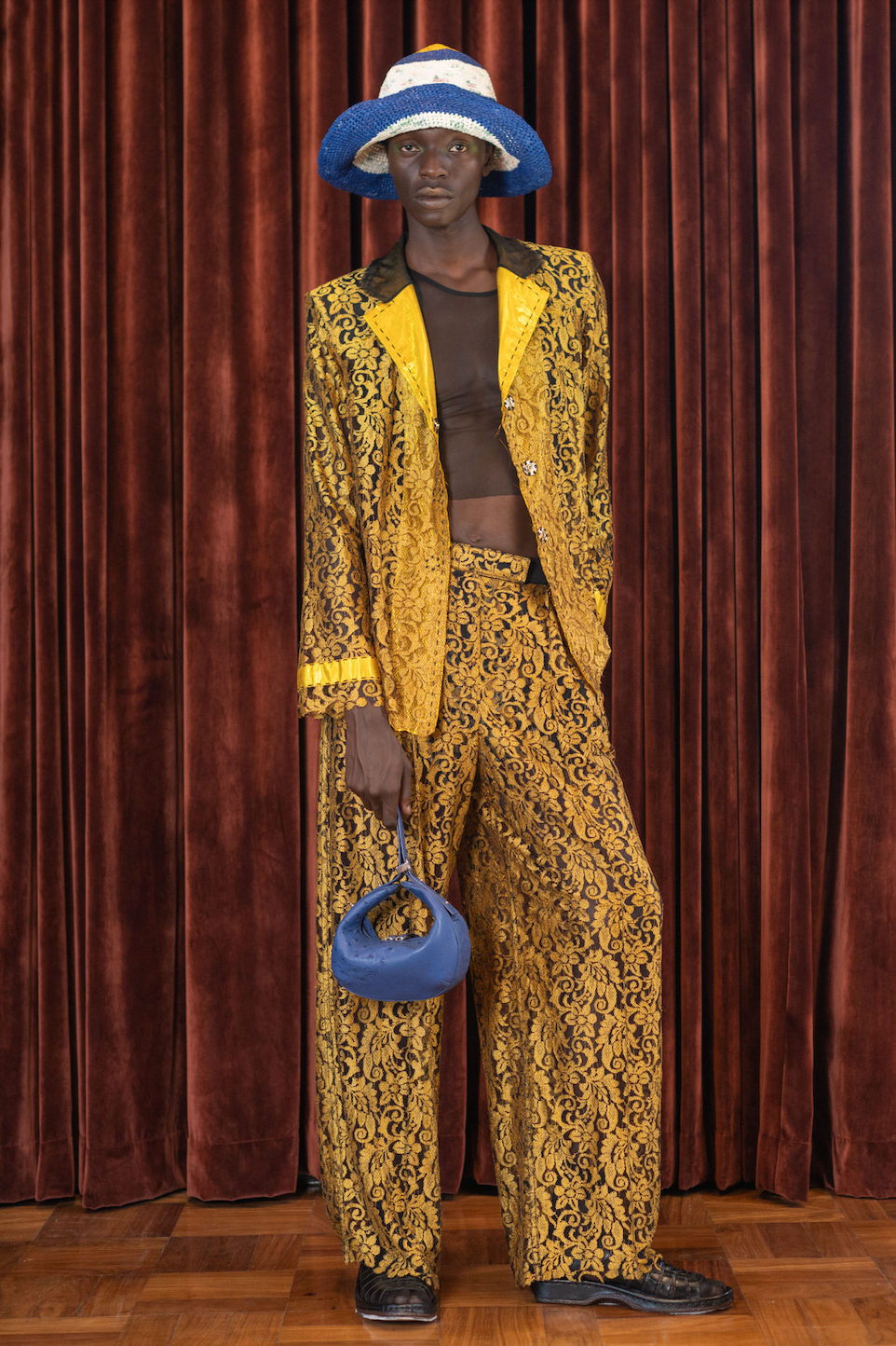 Ochre Lace Signature Pants in Lace