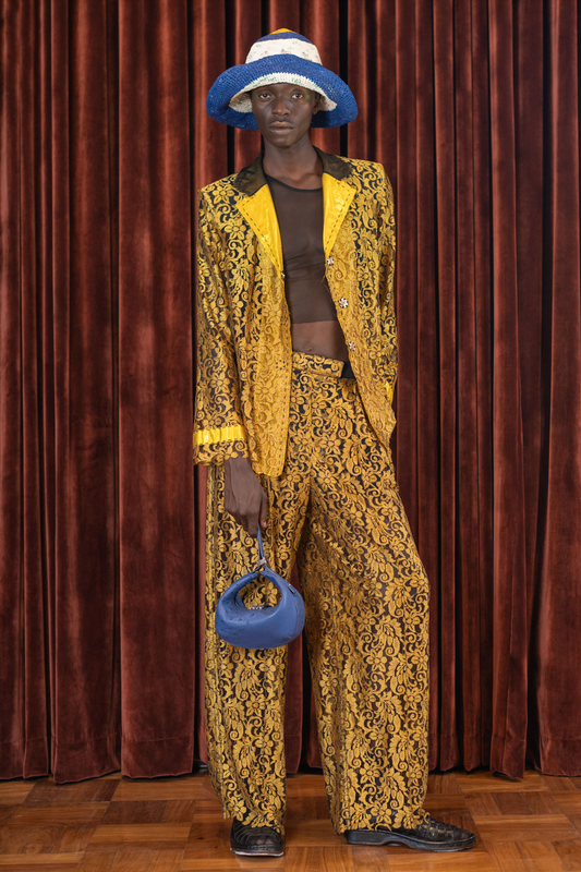 Ochre Lace Signature Pants in Lace