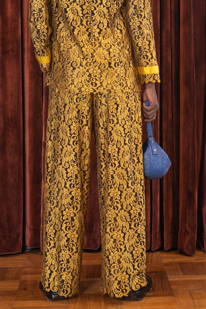 Ochre Lace Signature Pants in Lace
