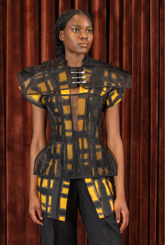 Sculpted Pillar Zibbon Corset