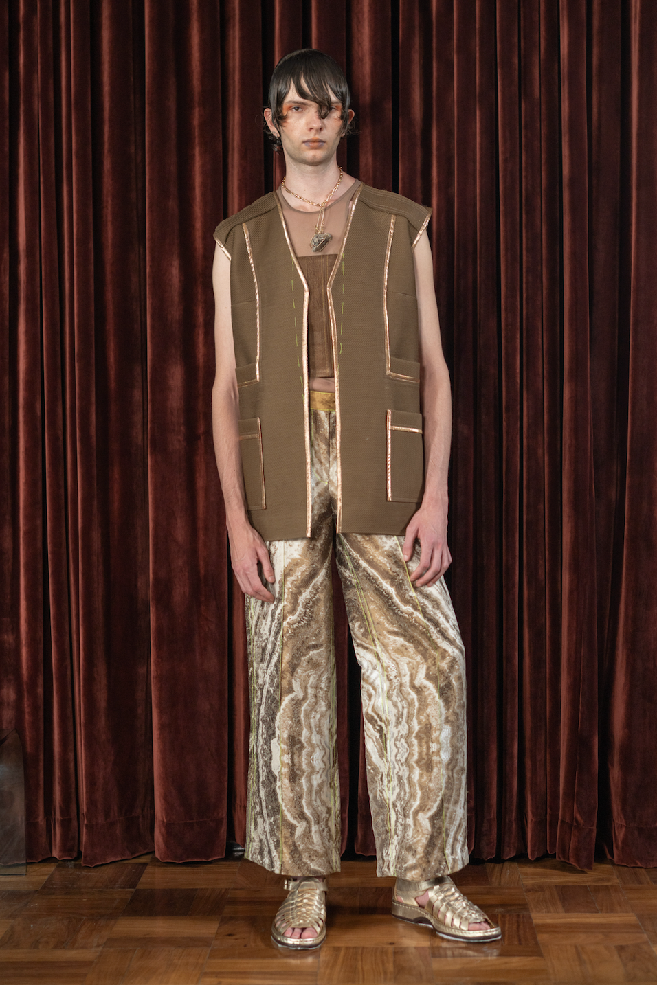 Elgin Cognac Straight Leg Pants