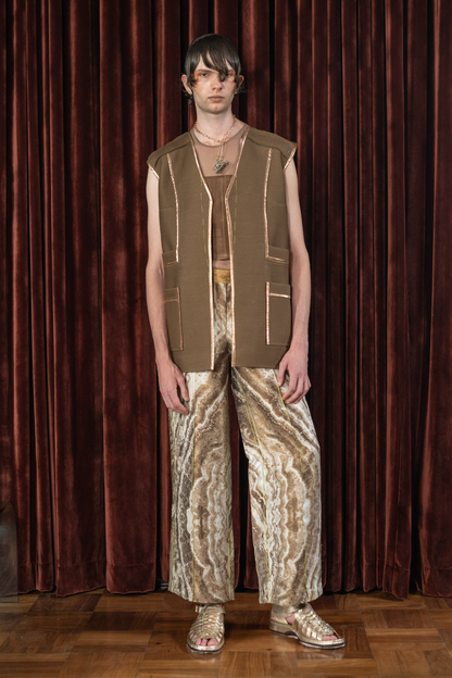 Elgin Cognac Straight Leg Pants