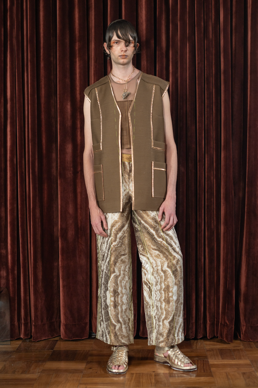 Elgin Cognac Straight Leg Pants