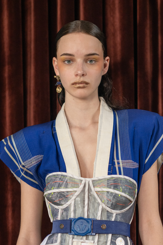 Rough Lapis Composite Earrings