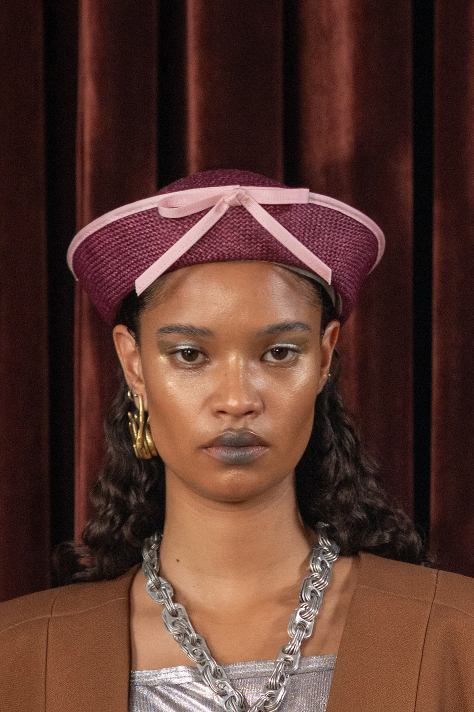 Brass Moulded Stud Earring