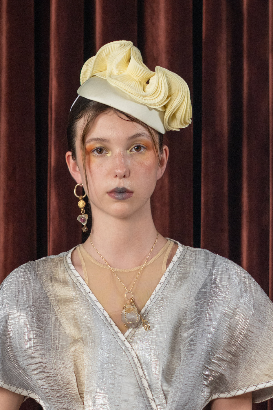 Flat Pink Composite Earrings