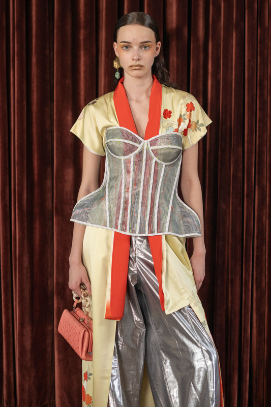 Open Minded Sculpted Corset in ZIbbon