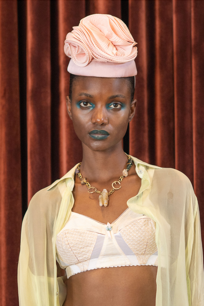 Brass and Crystal Choker Necklace