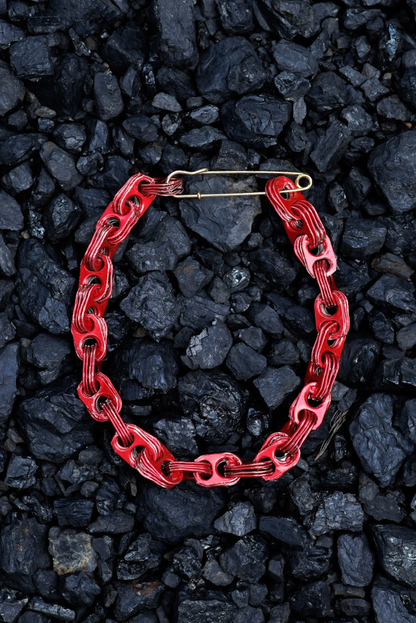 Red Single Chain Aluminium Can Tabs Choker
