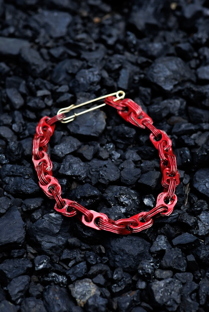 Red Single Chain Aluminium Can Tabs Choker