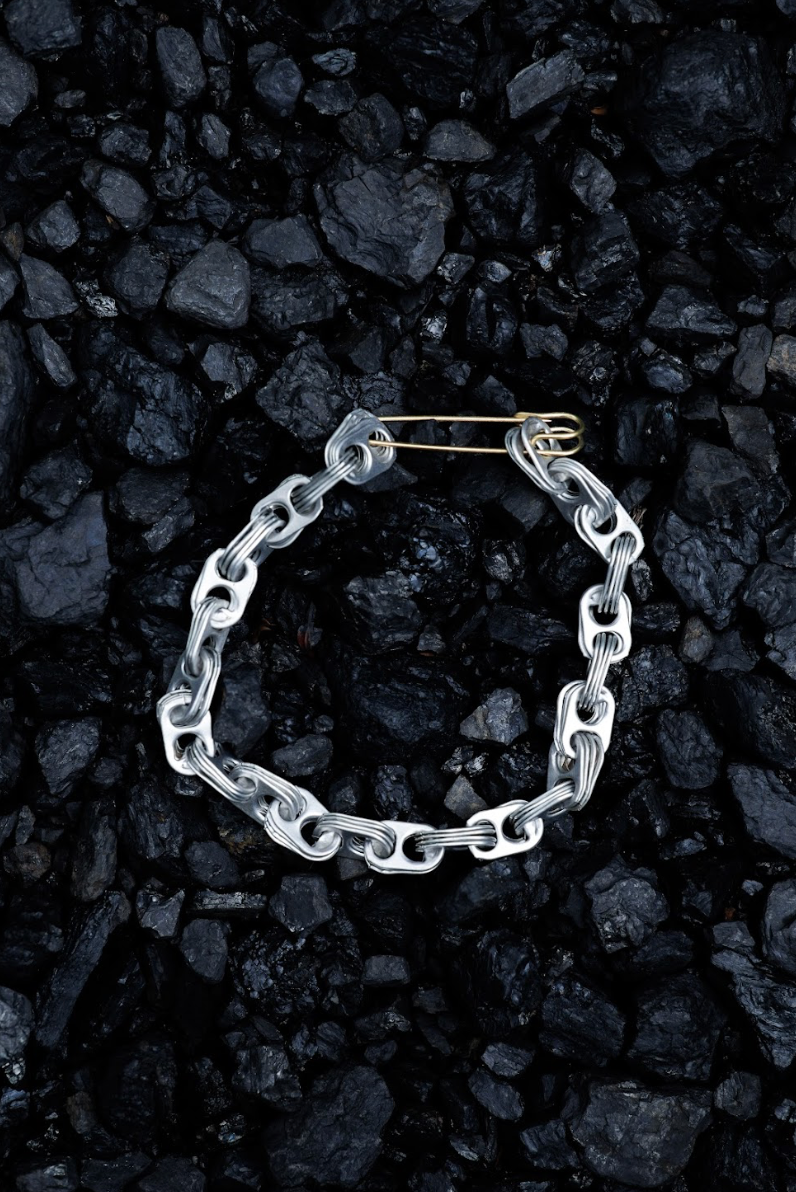 Silver Single Chain Aluminium Can Tabs Choker