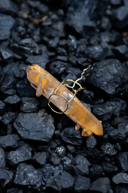 Spirit Crystal Quartz in a Cork Cage