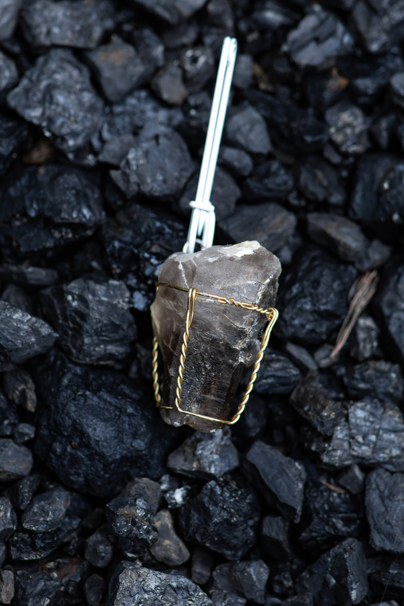 Smokey Quartz in a Cork Cage