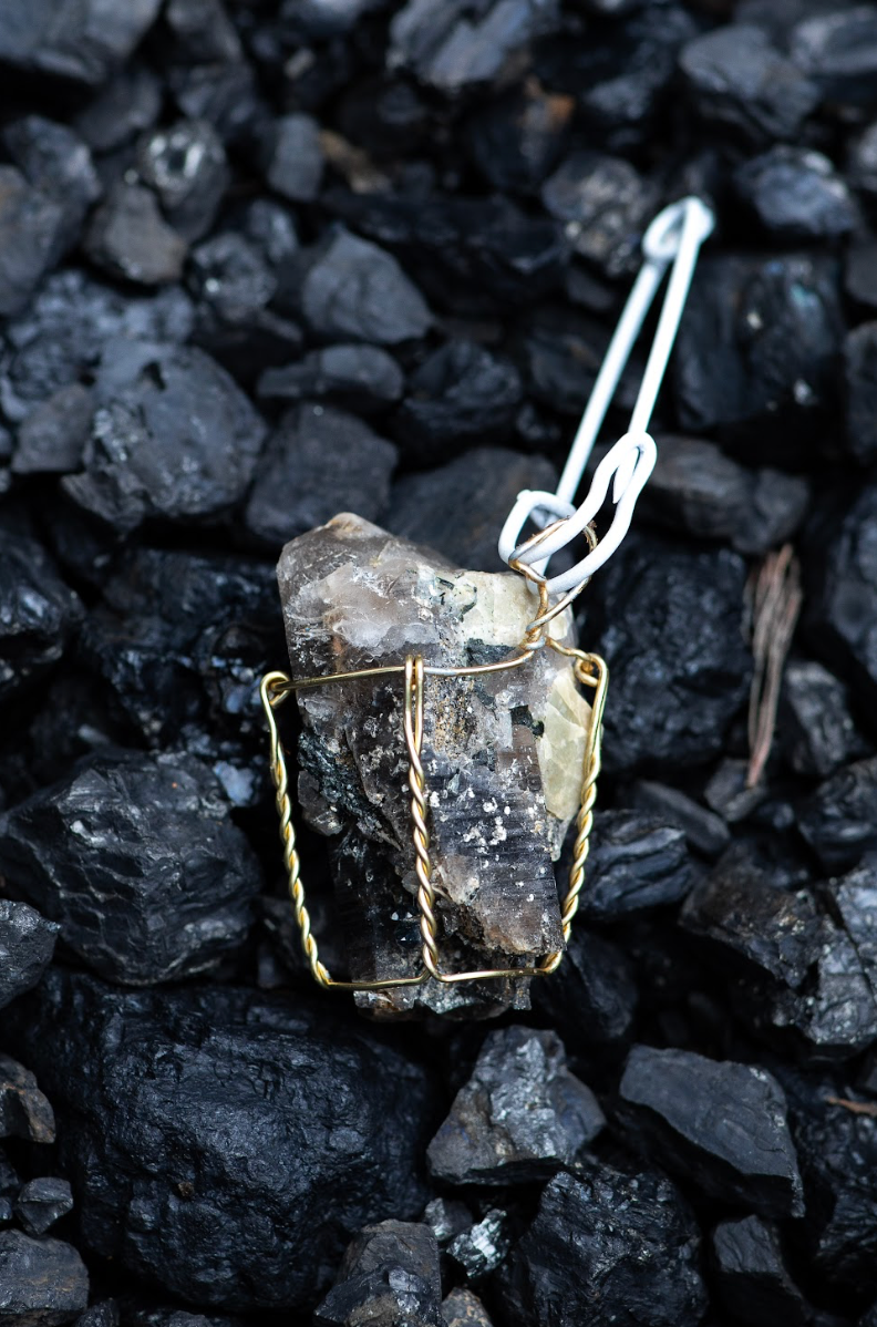 Smokey Quartz in a Cork Cage
