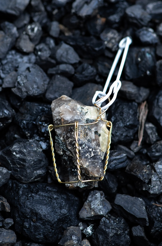 Smokey Quartz in a Cork Cage