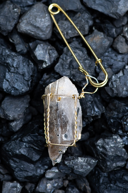 Tourmalinated Quartz in a Cork Cage