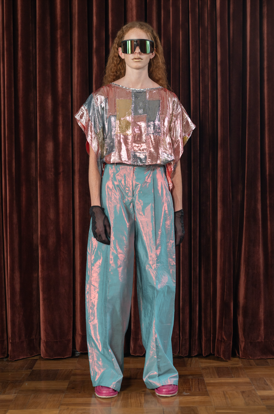 Unicorn Signature Pants in Silk Lamé