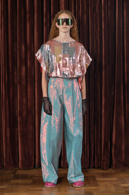 Unicorn Signature Pants in Silk Lamé