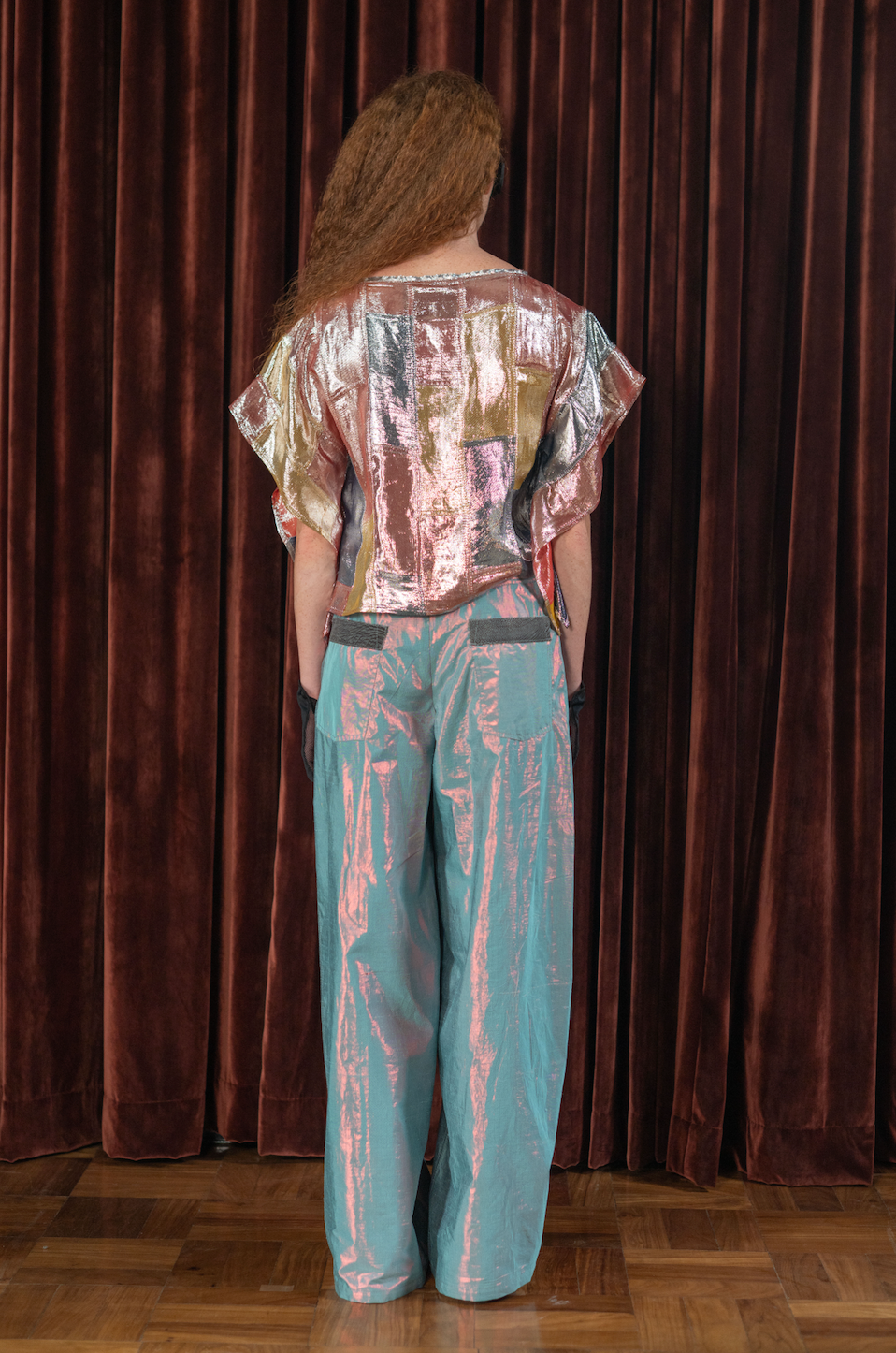 Unicorn Signature Pants in Silk Lamé