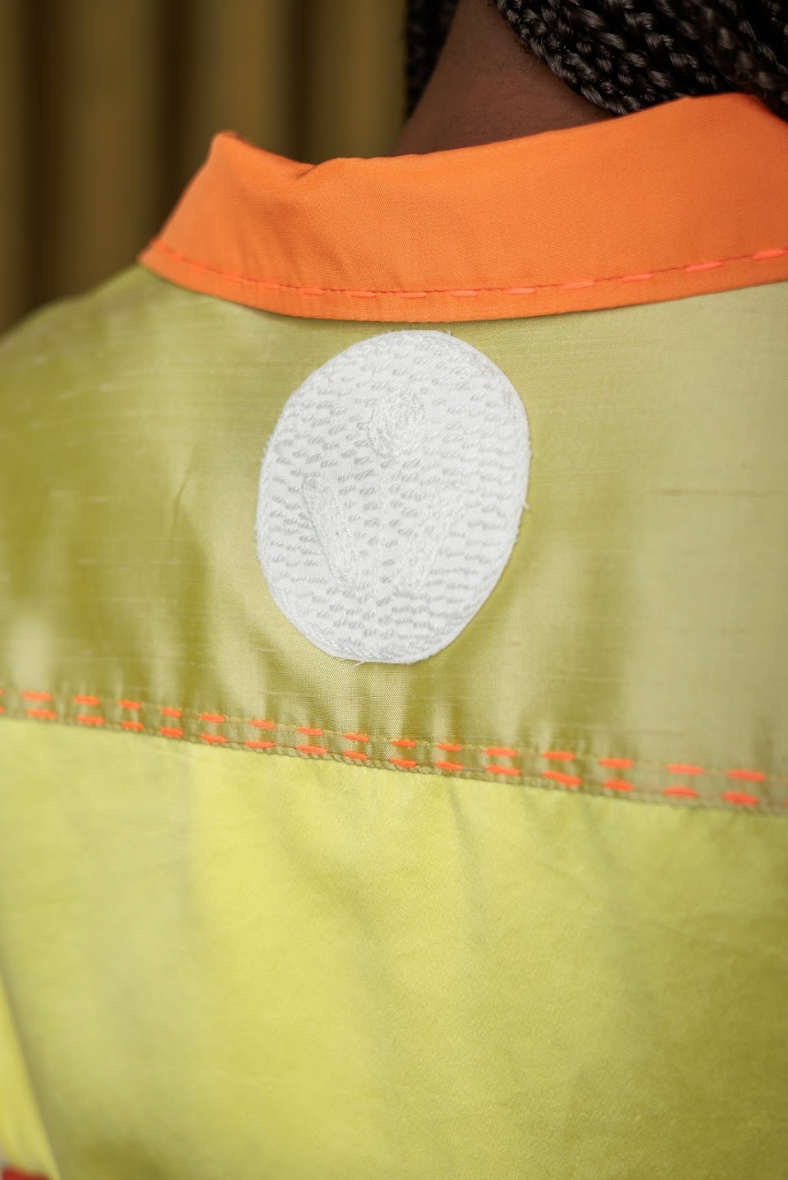 Hand-Dyed Clouded Sulphur Silk Shirt Blazer