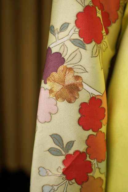 Hand-Dyed Clouded Sulphur Silk Shirt Blazer