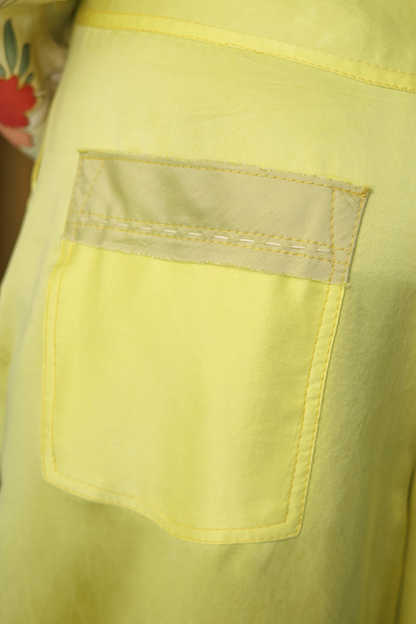 Hand-Dyed Clouded Sulphur Silk Signature Pyjama Pants