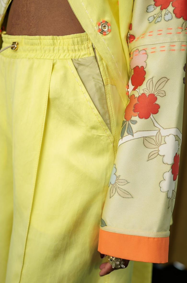 Hand-Dyed Clouded Sulphur Silk Signature Pyjama Pants