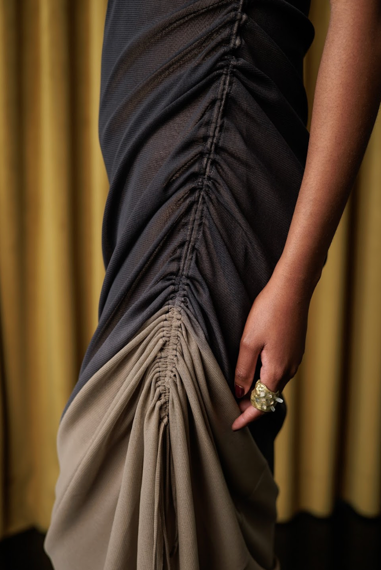 Archimantis V-Neck Column Dress