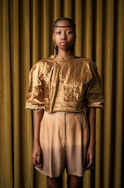 Enzo Orient Sculpted Top