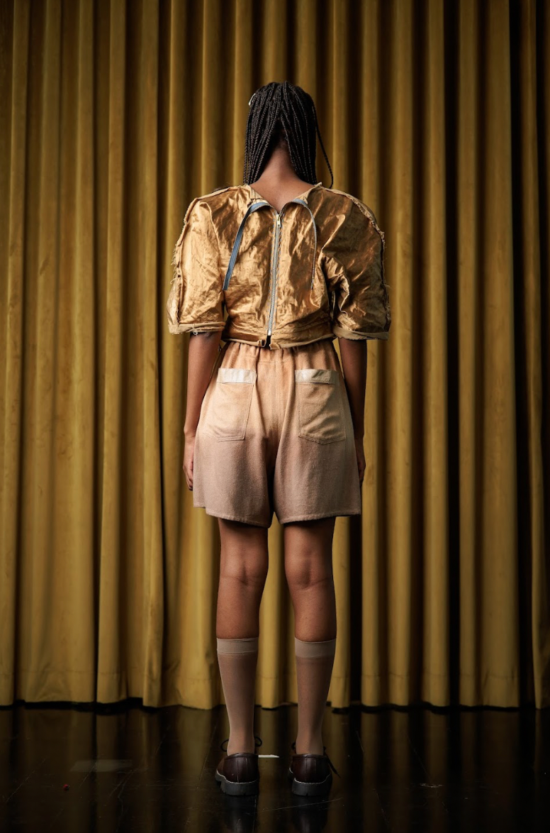 Botanical Dyed Raw Silk Sculpted Signature Shorts