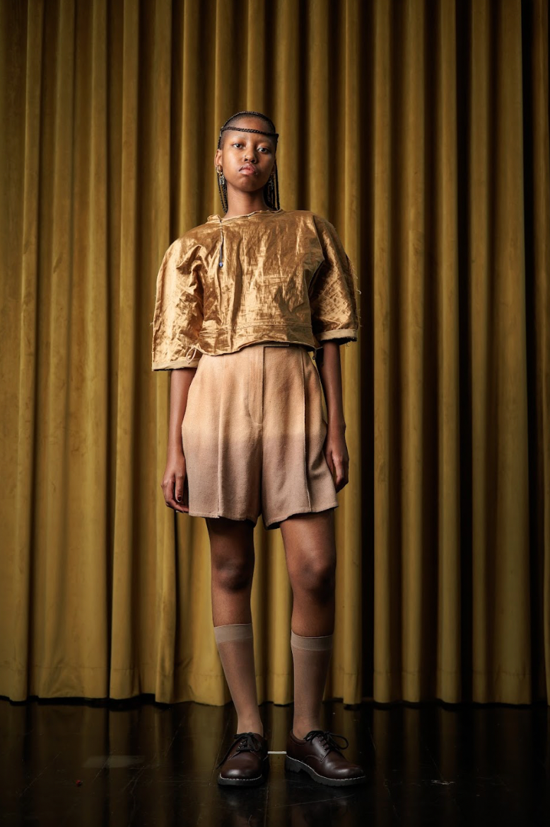 Botanical Dyed Raw Silk Sculpted Signature Shorts