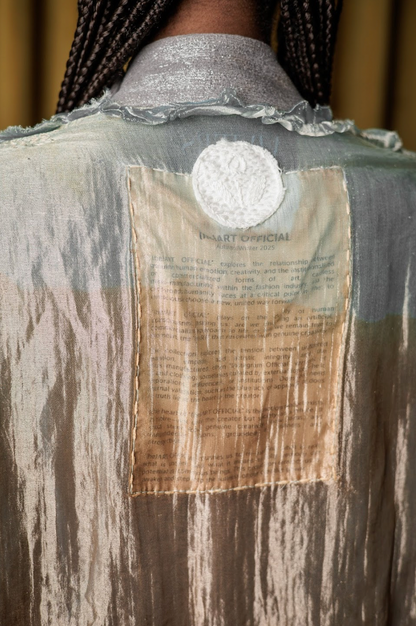 Botanical Dyed Silk Lamé Appliqué T-Shirt