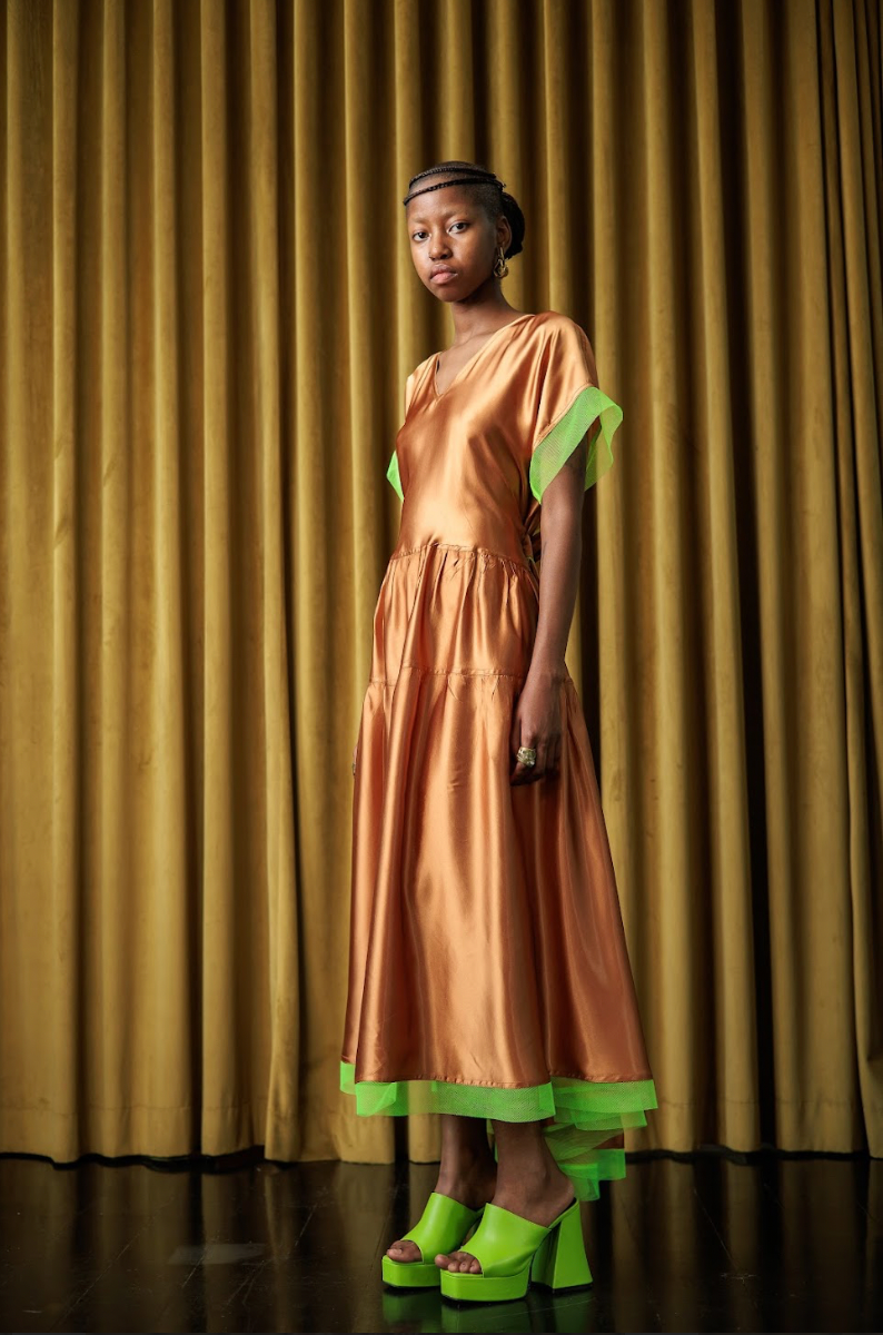 Viceroy Maxi Dress in Acetate Satin