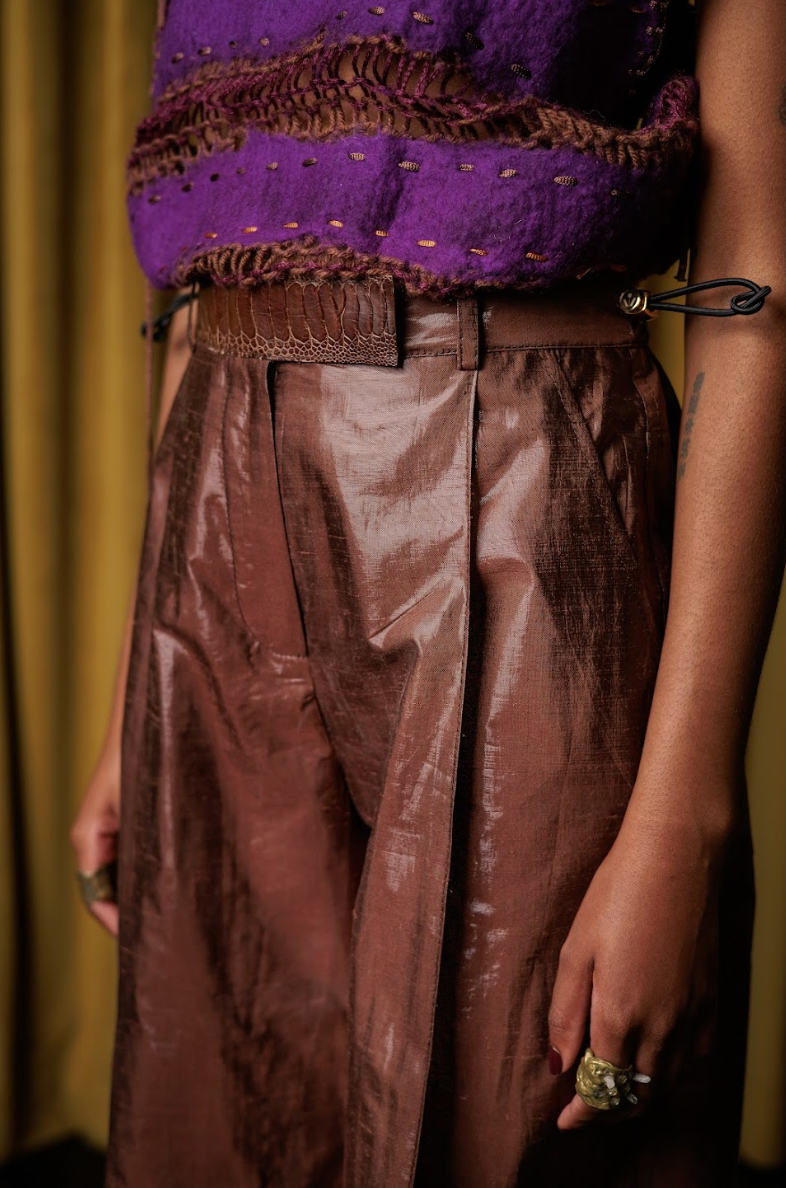 Maple Signature Pants in Silk Lamé