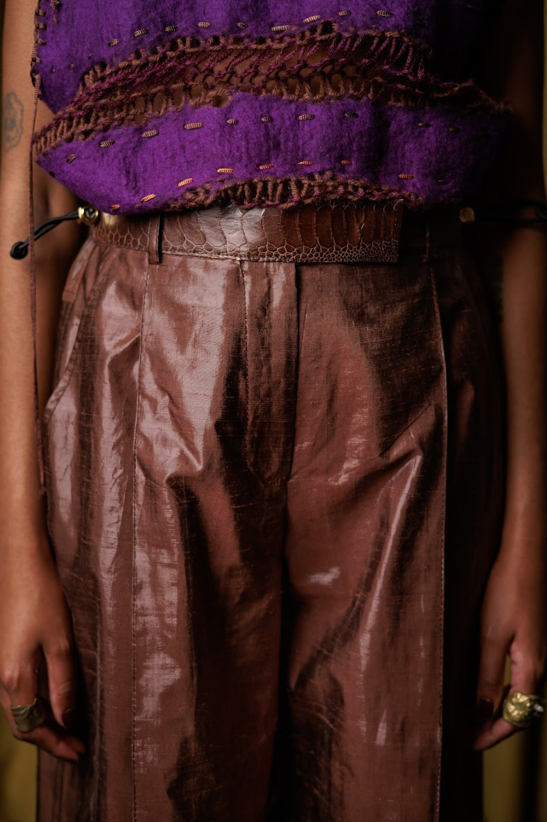 Maple Signature Pants in Silk Lamé