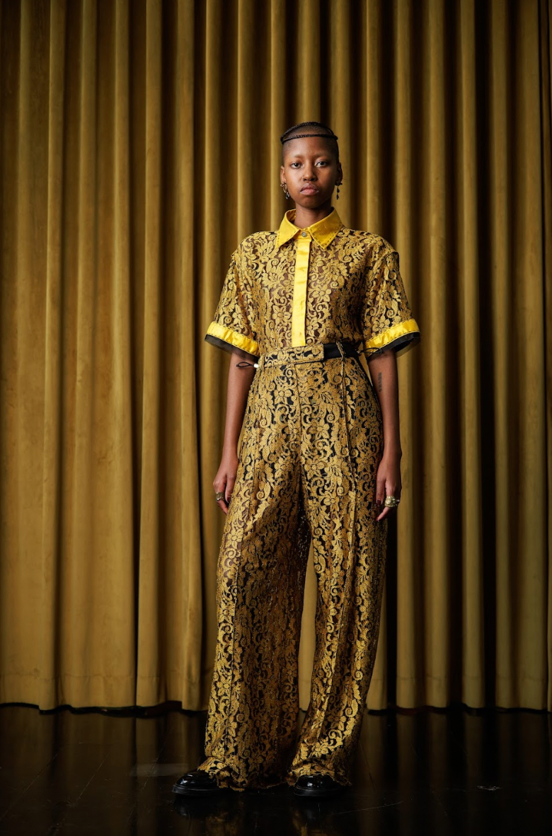 Ochre Lace Signature Pants in Lace