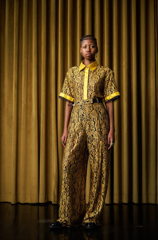 Ochre Lace Signature Pants in Lace