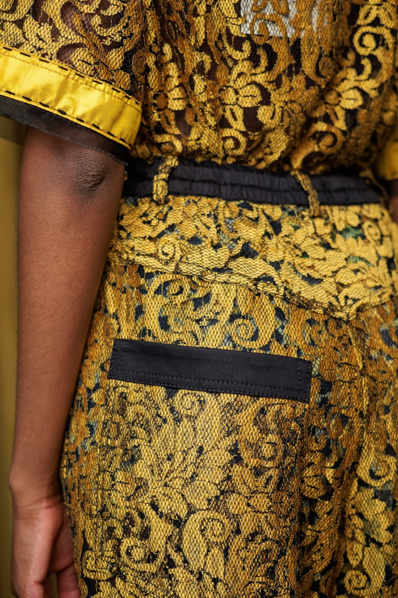 Ochre Lace Signature Pants in Lace