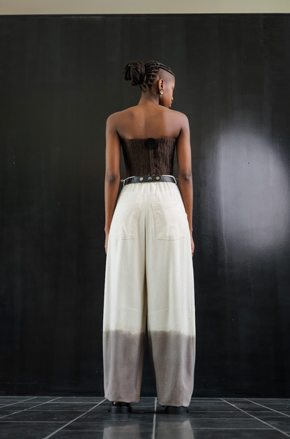 Botanical Dyed Raw Silk Signature Pants