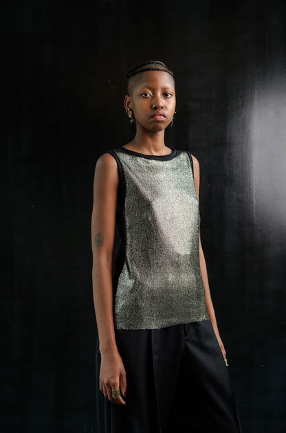Black Pearl Boat Neck Stretch Top