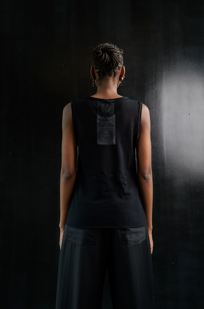 Black Pearl Boat Neck Stretch Top