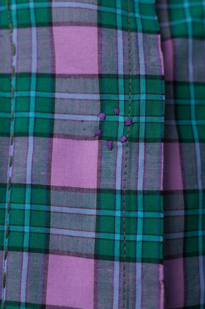 Ultraviolet Boxelder Shirt Blazer in Couture Checked Cotton