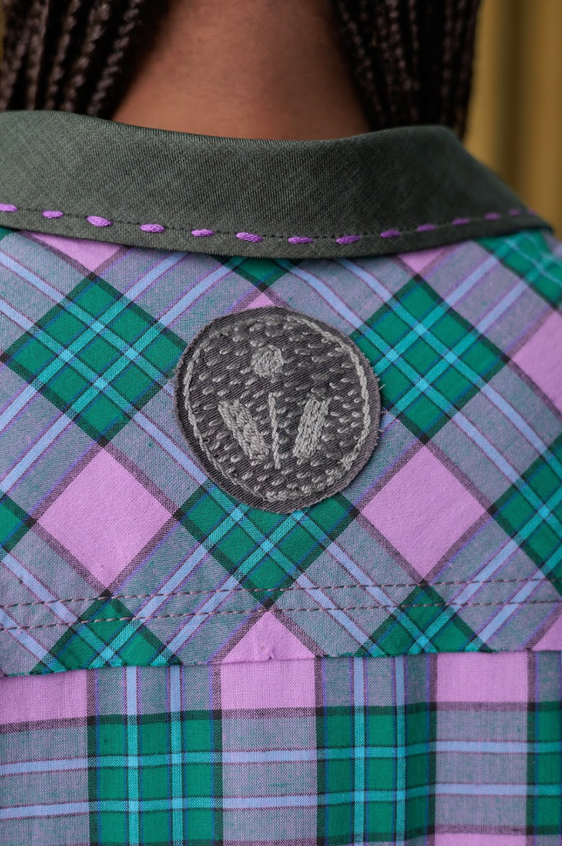 Ultraviolet Boxelder Shirt Blazer in Couture Checked Cotton