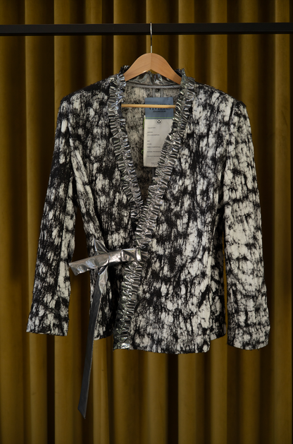 Rorschach Wrap Jacket in Merino Wool  Felted on Muslin