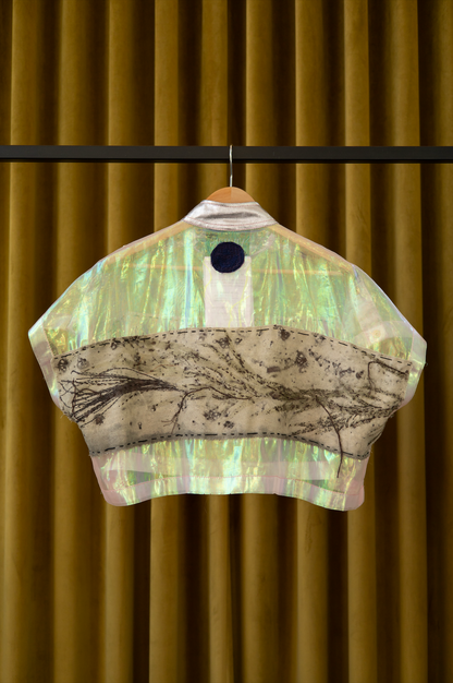 Casuarina Needles and Spearmint Gum Pink Metallic Popper T-Shirt