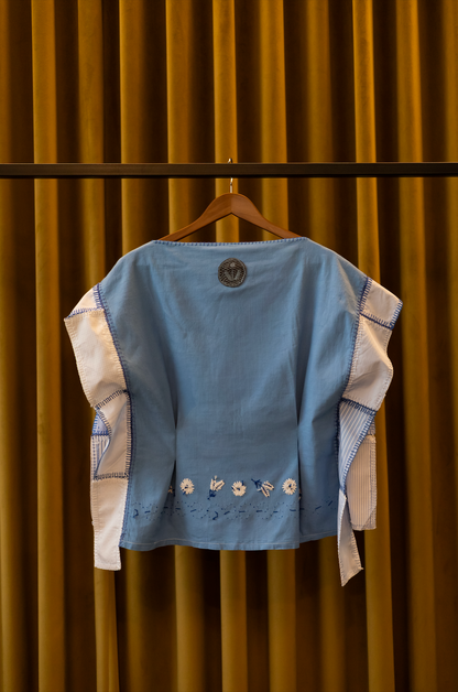 Mended Bloom Block Top in Embroidered Cotton